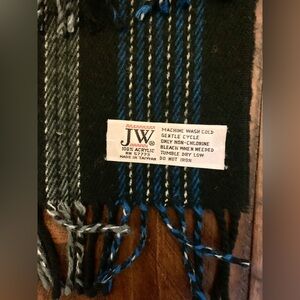 JW. Black and Blue Men's Scarf 100% acrylic